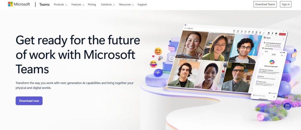 Microsoft Teams homepage