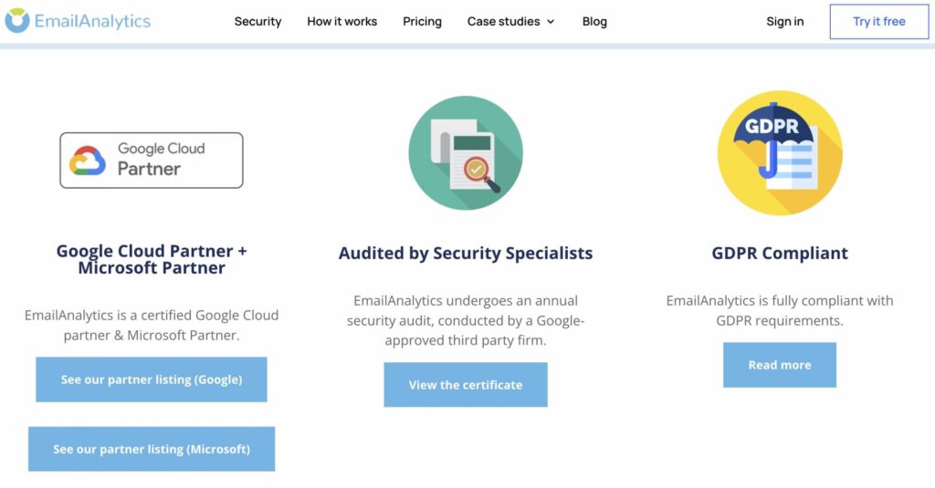 email analytics privacy and security