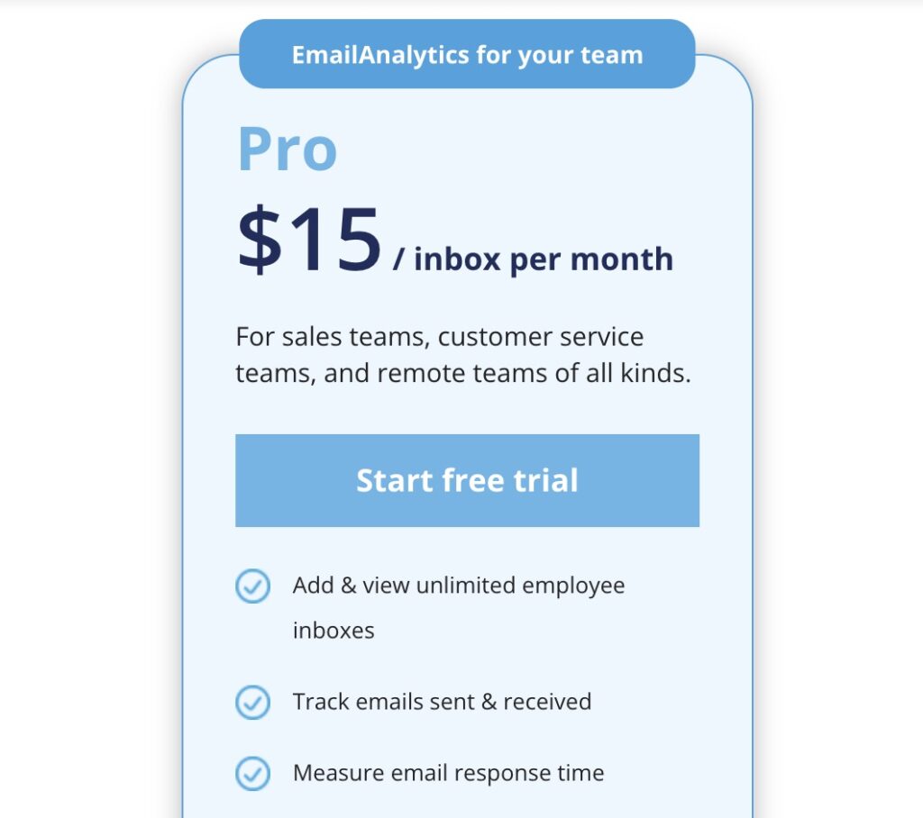 emailanalytics pricing