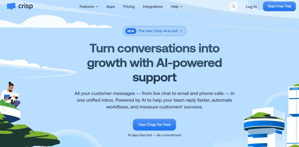 Crisp homepage