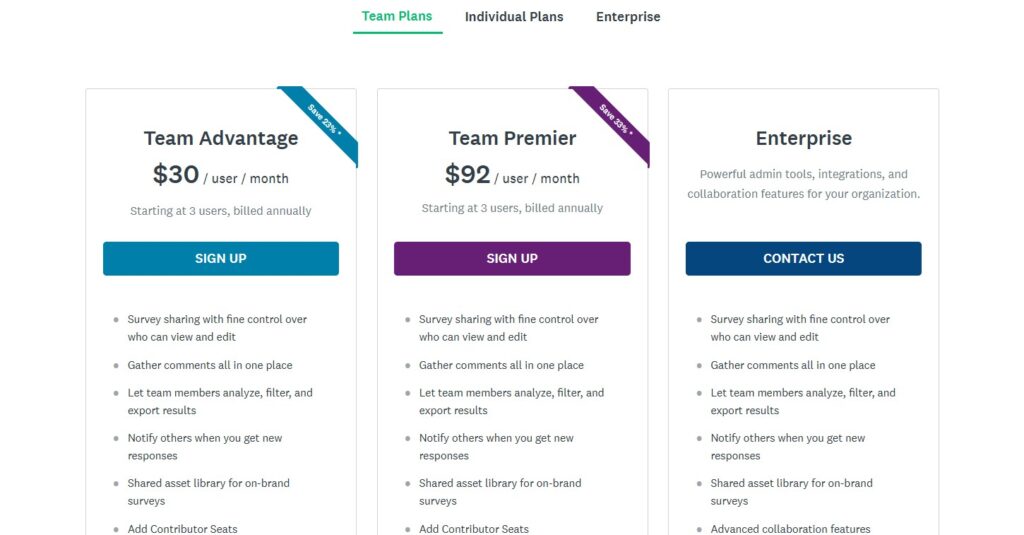 SurveyMonkey pricing