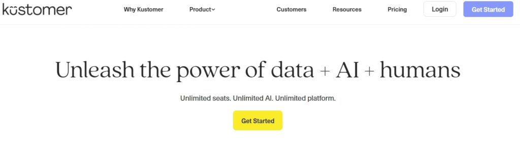 Kustomer Home Page