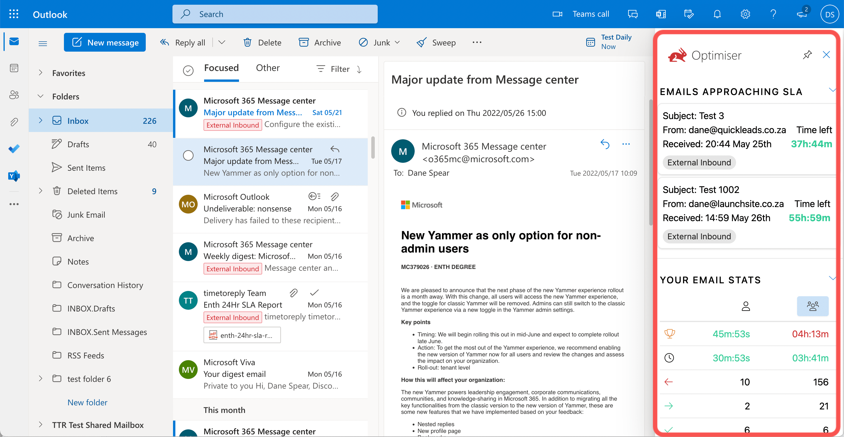 optimiser x Microsoft