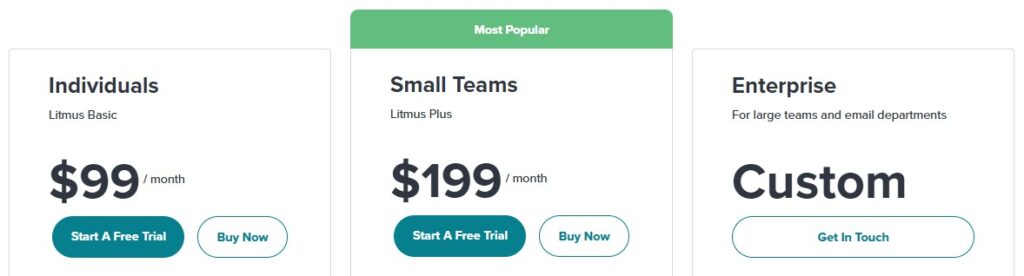 Litmus pricing