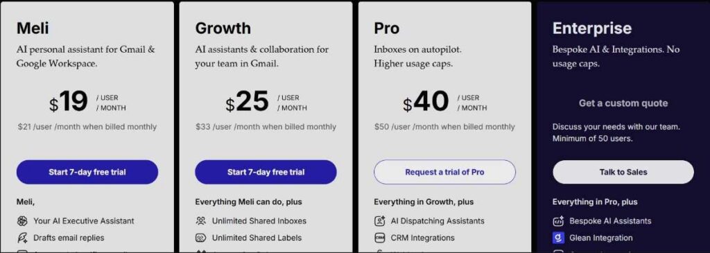 Gmelius pricing