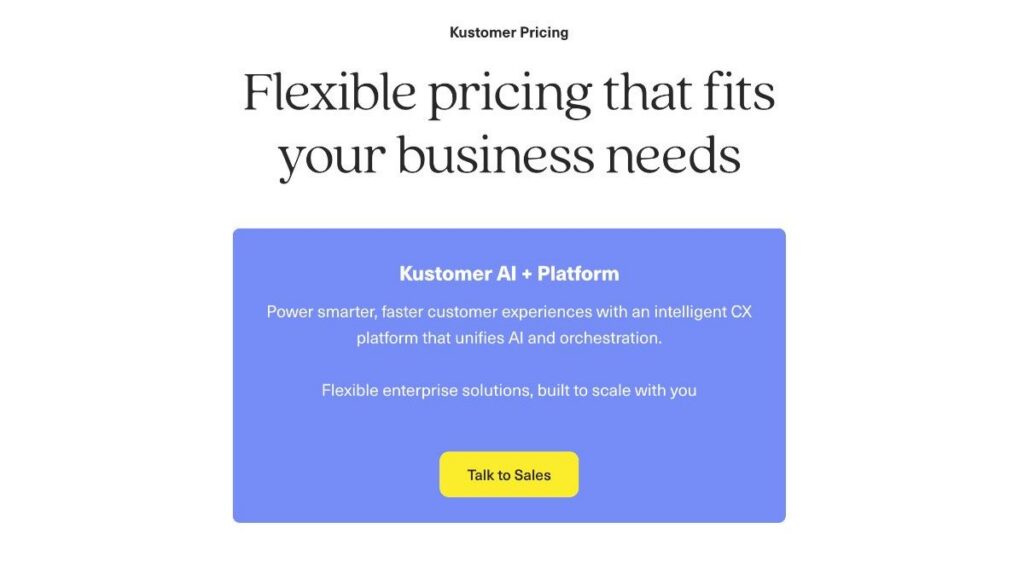 Kustomer pricing