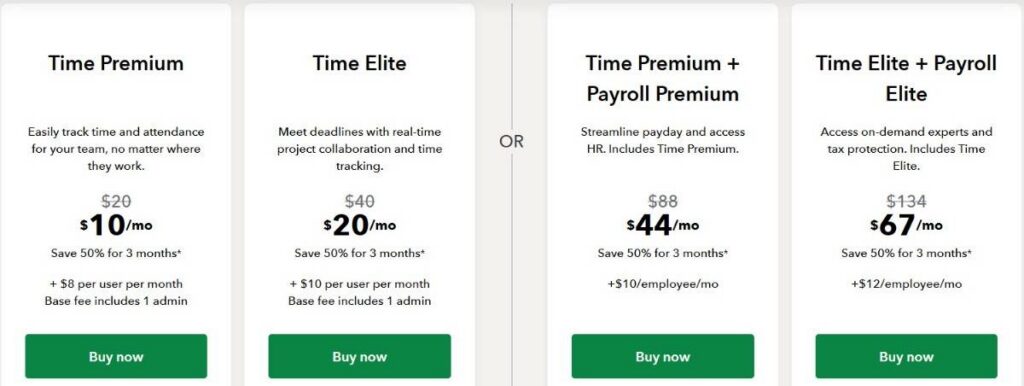 QuickBooksTime pricing