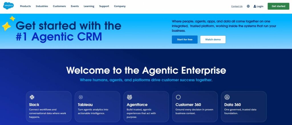 Salesforce homepage