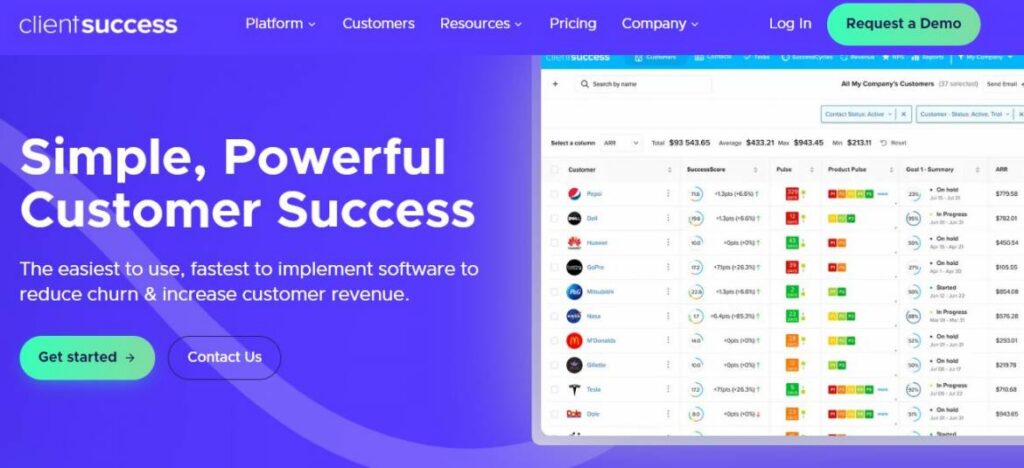 ClientSuccess Homepage
