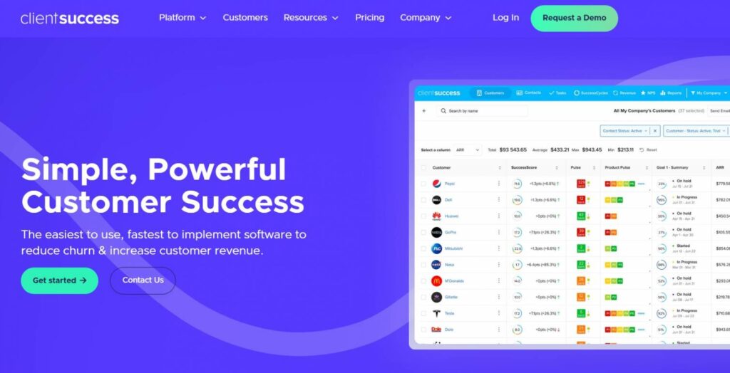 ClientSuccess homepage