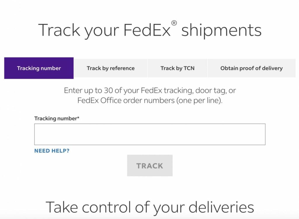 fedex delivery tracking
