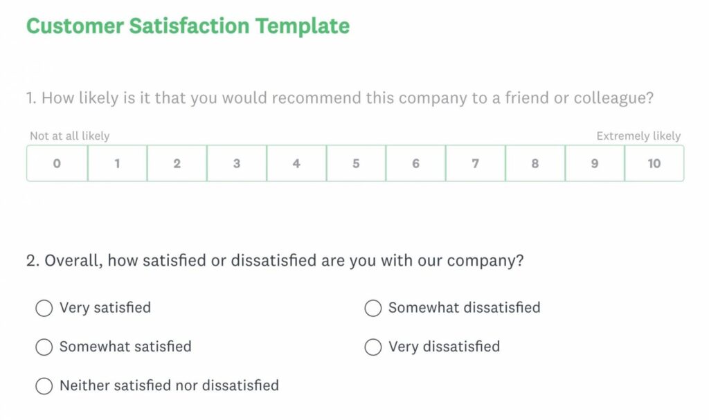 survey template