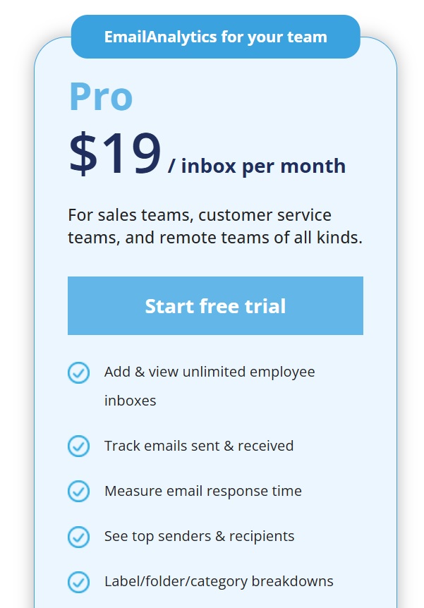 emailanalytics pricing