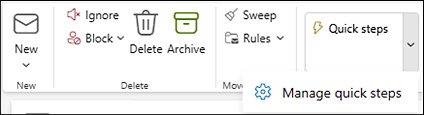 Create quick step in Outlook