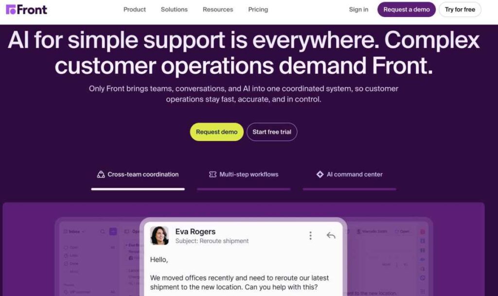 Front homepage