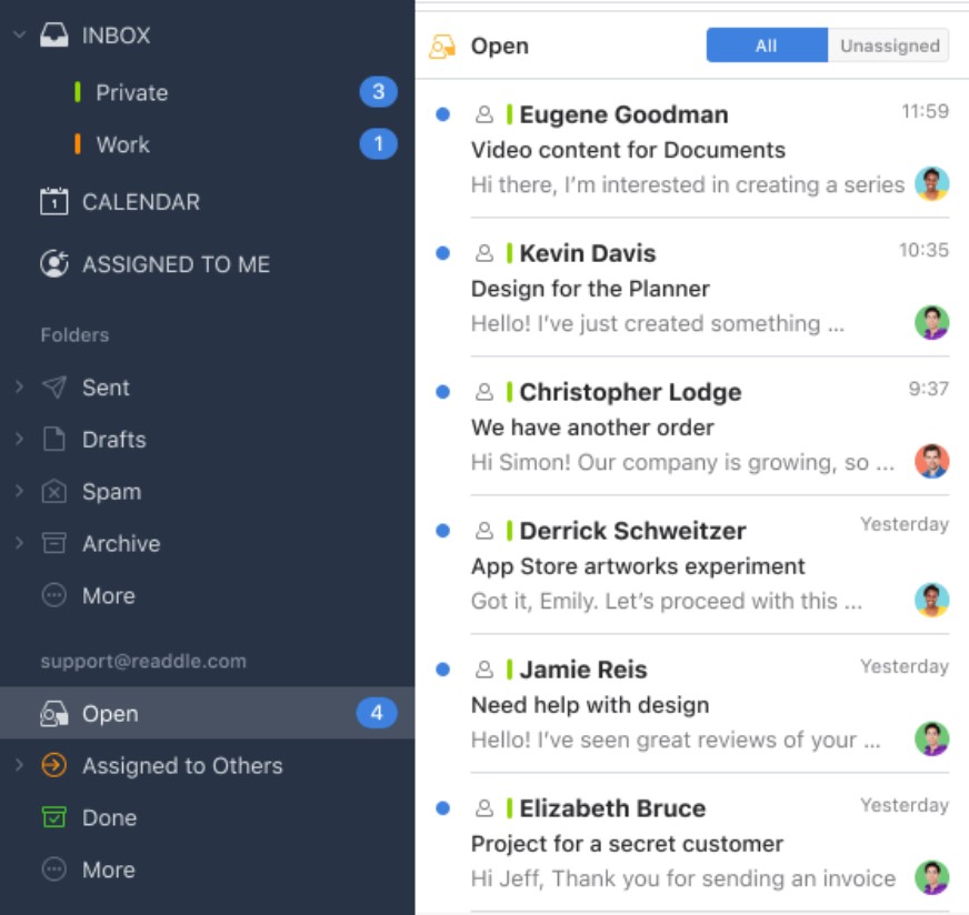 Spark Shared Inbox