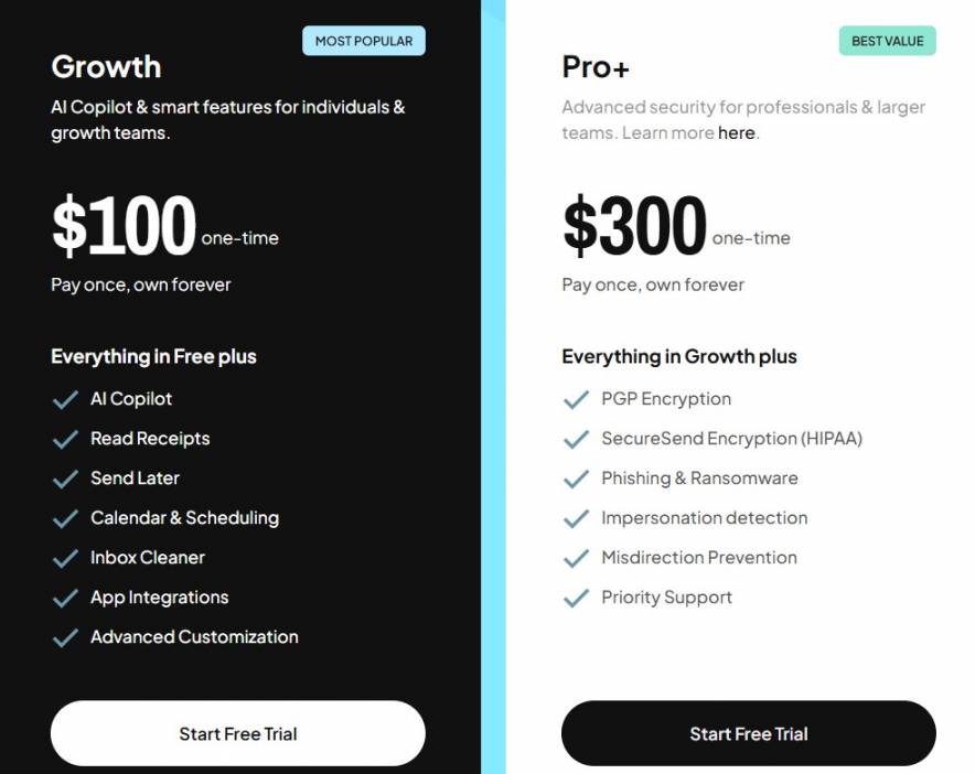 Canary pricing page 2