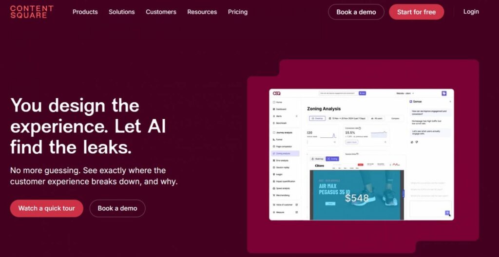 Contentsquare homepage