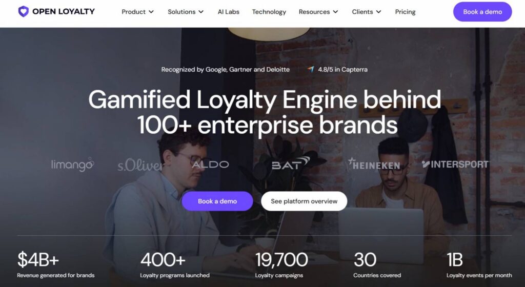 Open Loyalty homepage