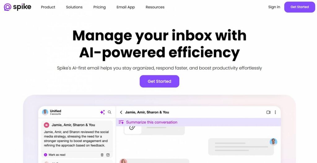 Spike homepage