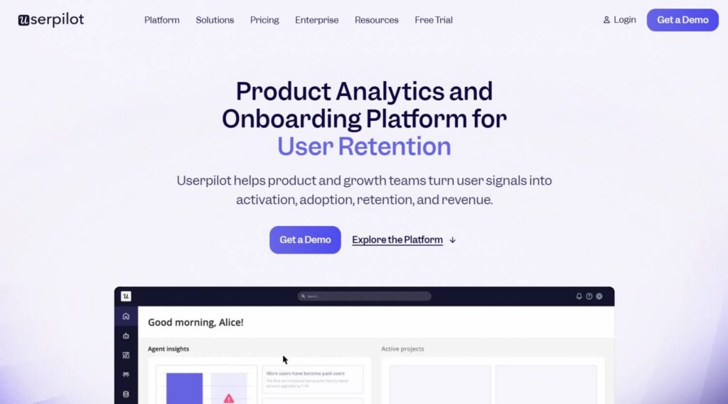 Userpilot homepage
