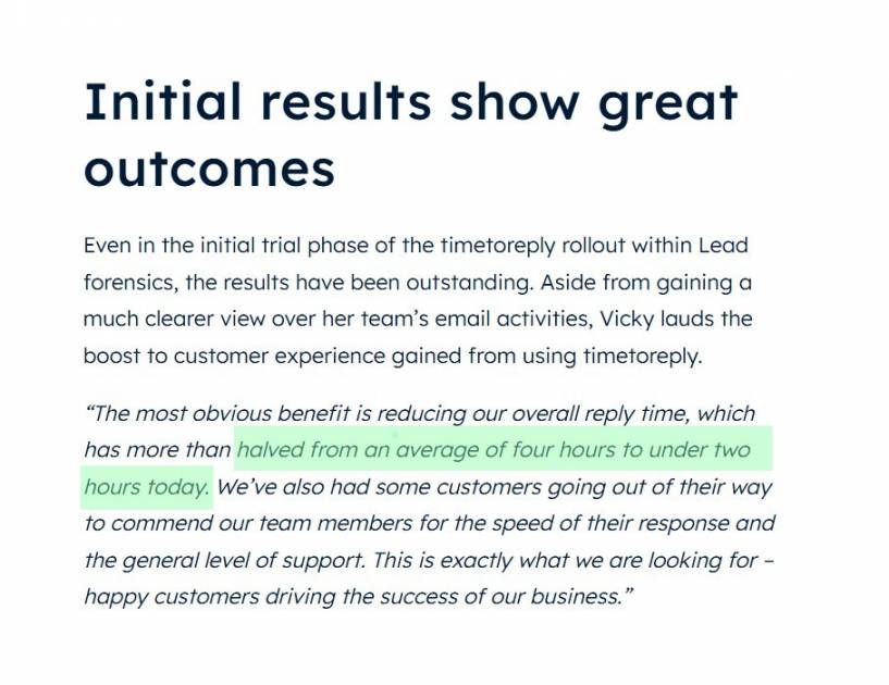 Lead Forensics testimonial